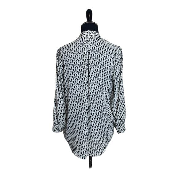 Moulinette Soeurs seahorse print button down blouse size 2 - Picture 2 of 13